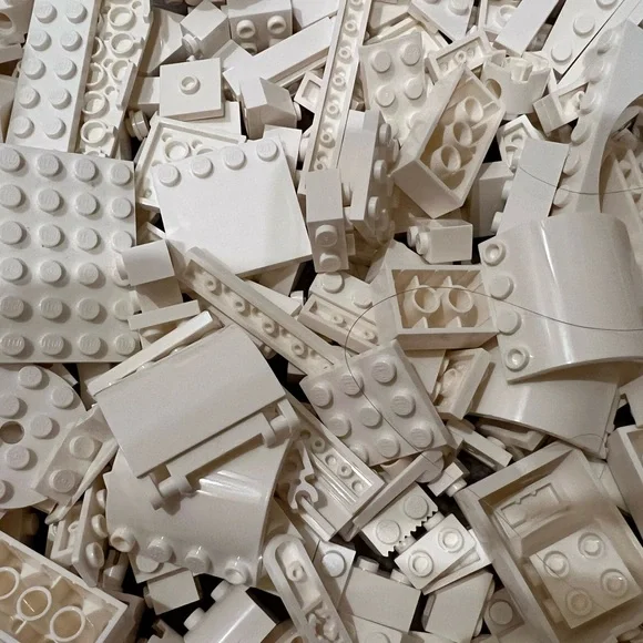 LEGO Small And Medium White Accessories , Spare Parts And Brick Pieces.1lbs - Picture 8 of 10